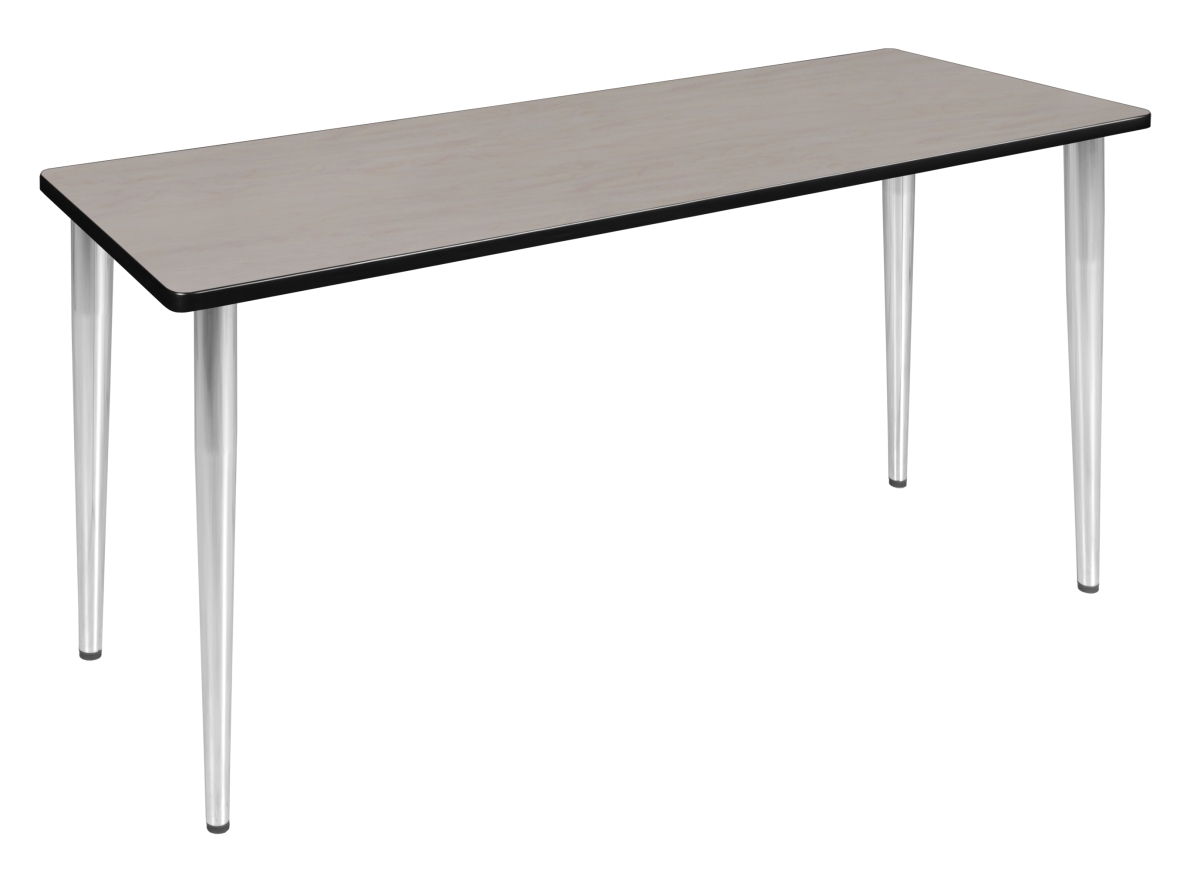 66 x 24 in. Kahlo Tapered Leg Table - Maple & Chrome