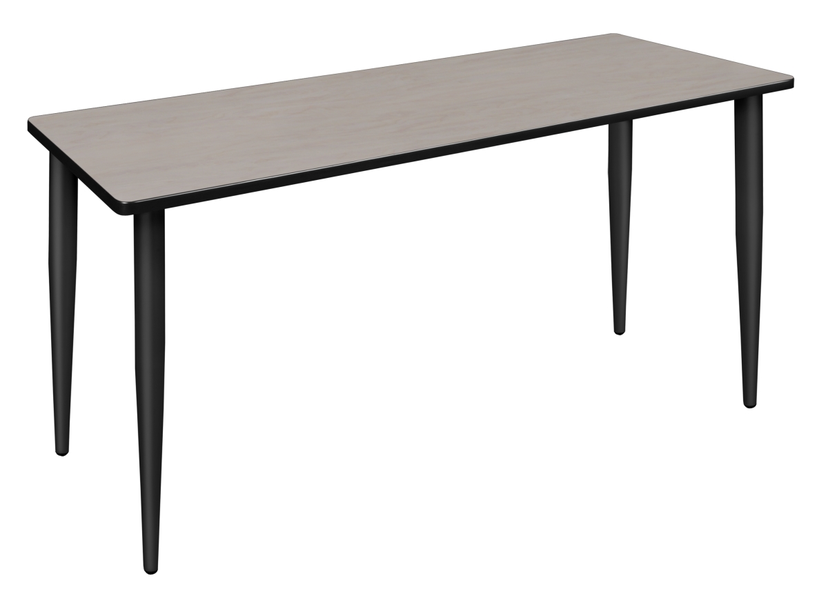 72 x 24 in. Kahlo Tapered Leg Table, Maple & Black