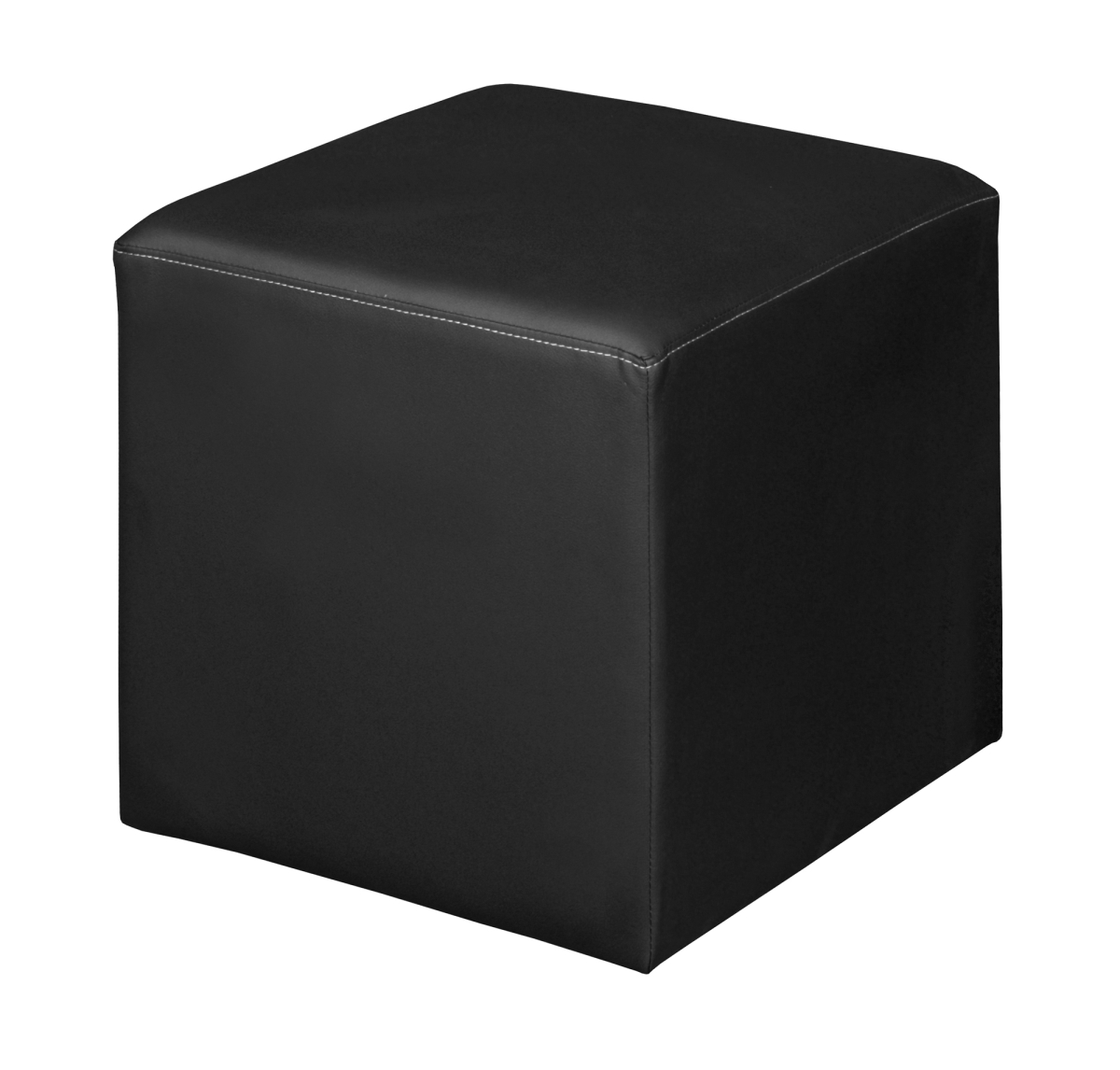Regency Jean Square Stool Ottoman- Black