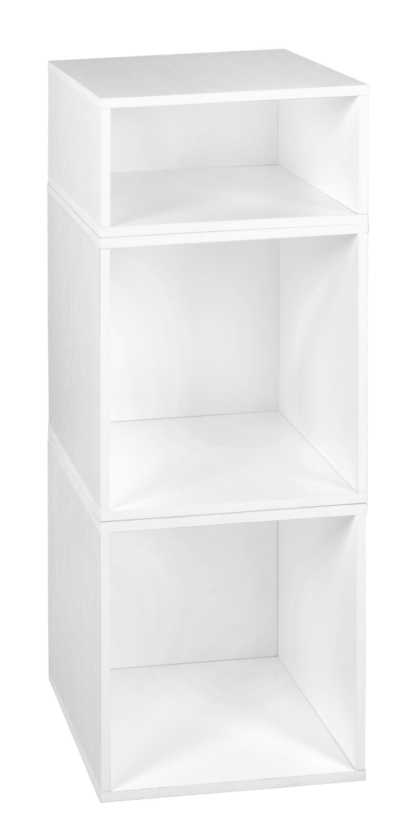 Picture of Niche PC2F1HWH Cubo Storage Set with 2 Full Cubes & 1 Half Cube&#44; White Wood Grain