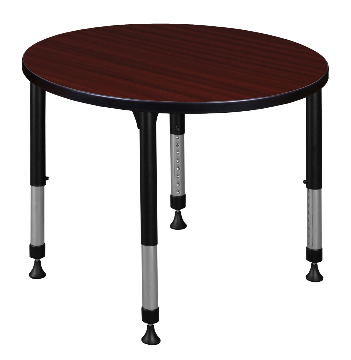 TB30RNDMHAPBK Kee 30 in. Mahogany Round Height Adjustable Classroom Table
