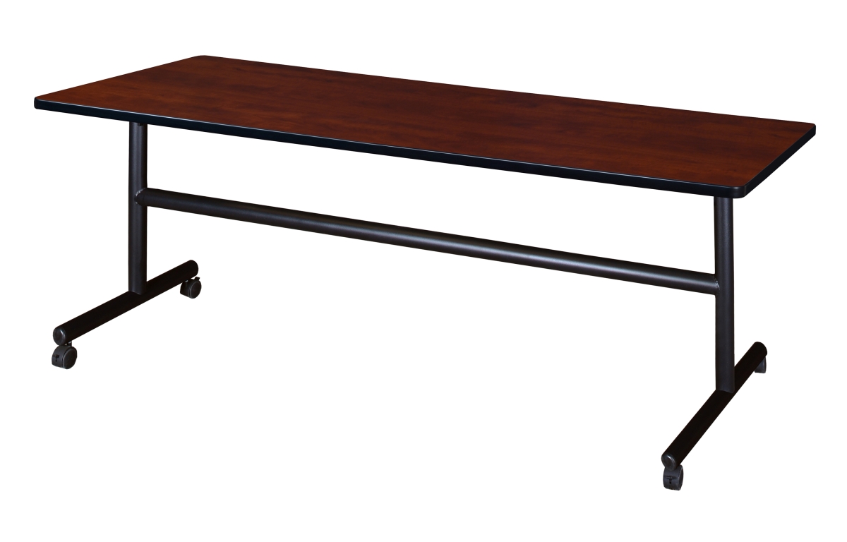 MKFT7230CH 72 x 30 in. Kobe Flip Top Mobile Training Table, Cherry
