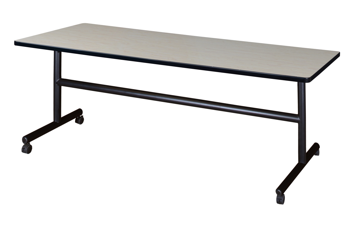 72 x 30 in. Kobe Flip Top Mobile Training Table, Maple