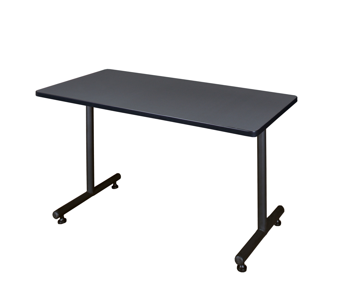 Rectangle Training Table, 42" W, 29" H, Laminate Top, Gray