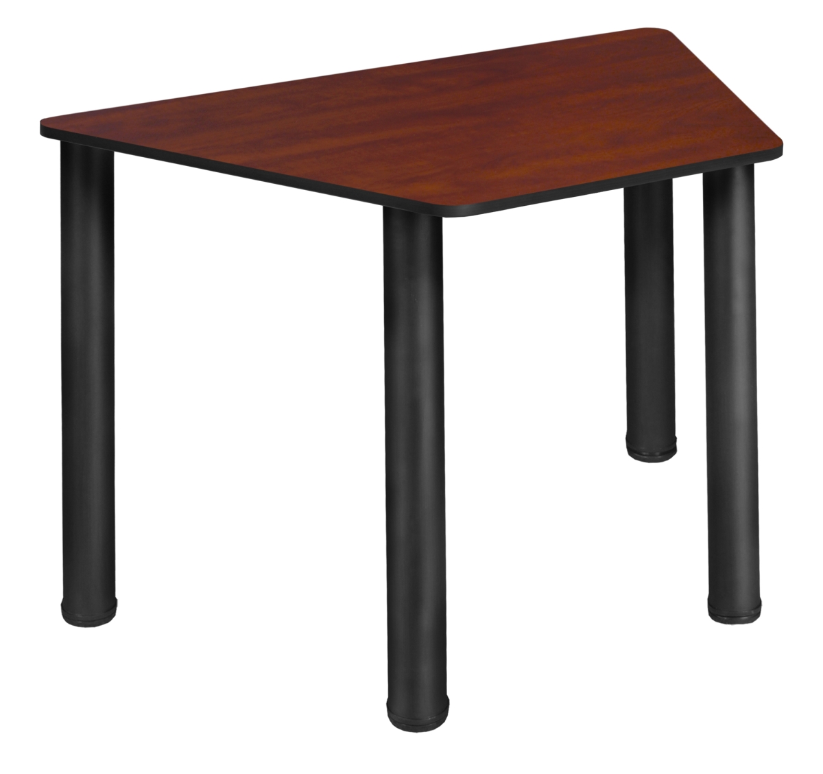 36 x 23 x 19 in. Trapezoid Desk, Cherry & Black