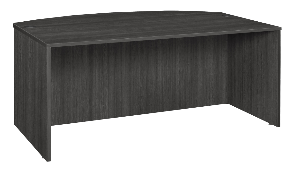 LDSBF7135AG 71 in. Legacy Bowfront Desk Shell, Ash Grey