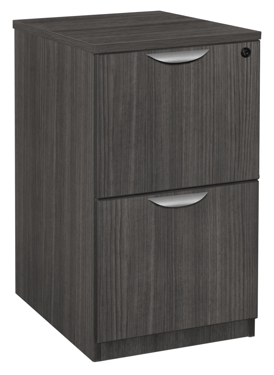 LPDFF22AG Legacy Deskside 2 Drawer File Cabinet, Ash Grey