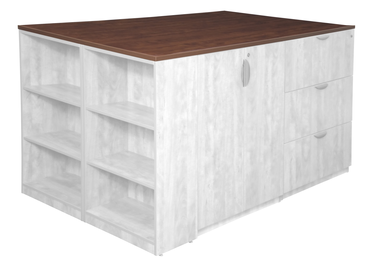 Legacy Stand Up Quad with Bookcase End Top, Cherry