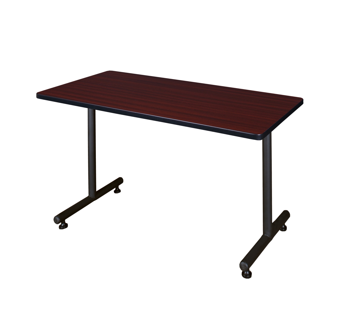 Rectangle Training Table, 42" W, 29" H, Laminate Top, Mahogany