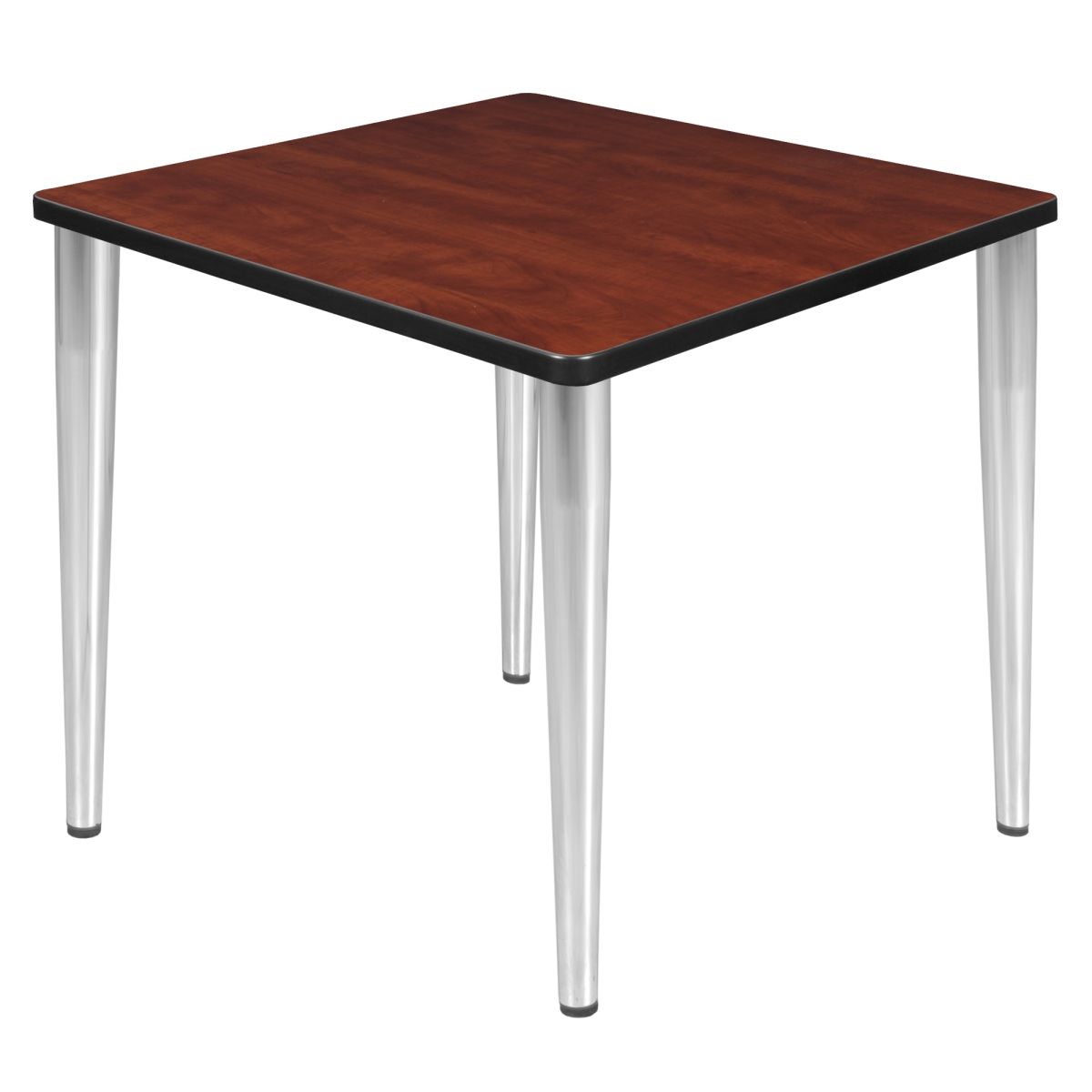 TPL3030CHCM 30 in. Kahlo Square Tapered Leg Table, Cherry & Chrome