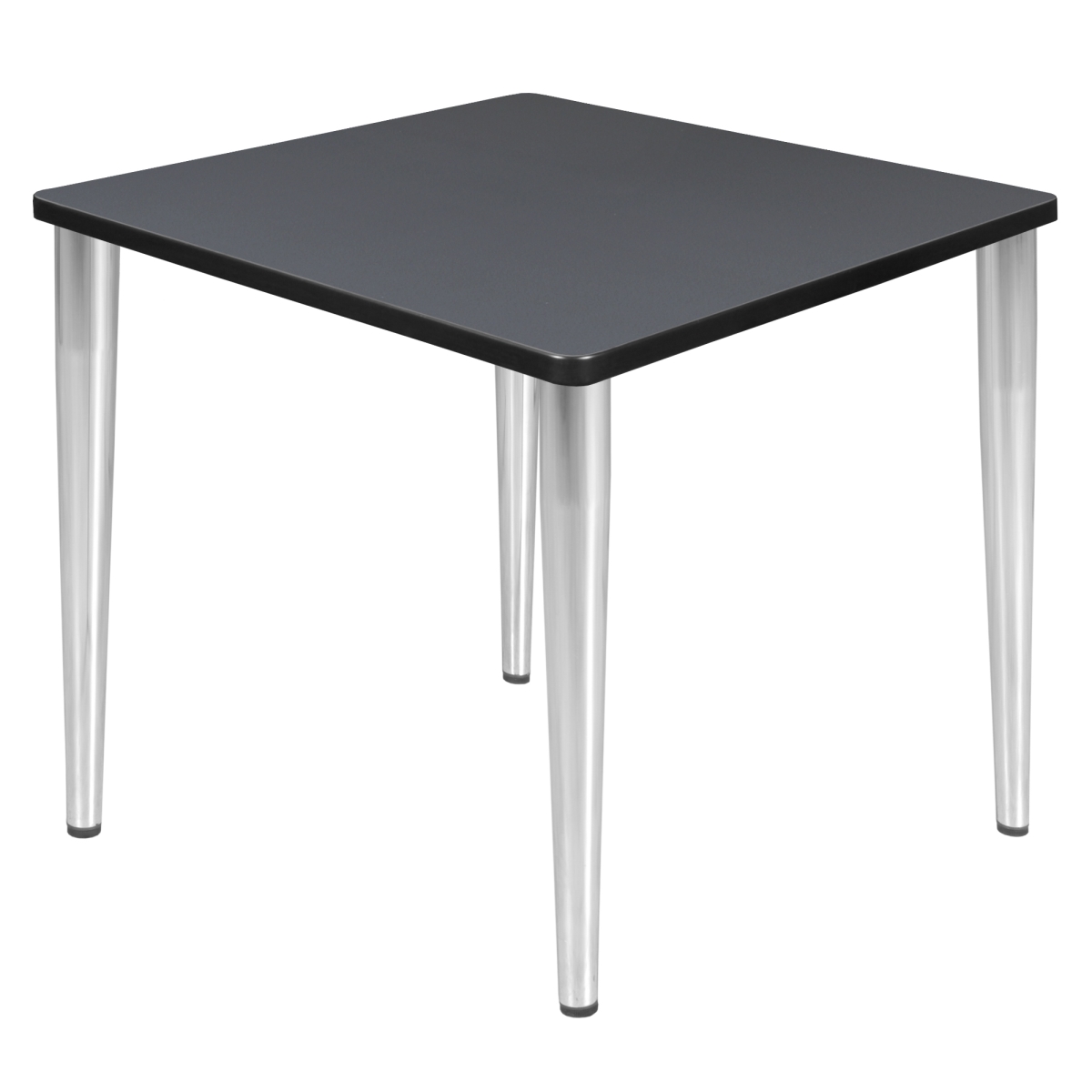TPL3030GYCM 30 in. Kahlo Square Tapered Leg Table, Grey & Chrome