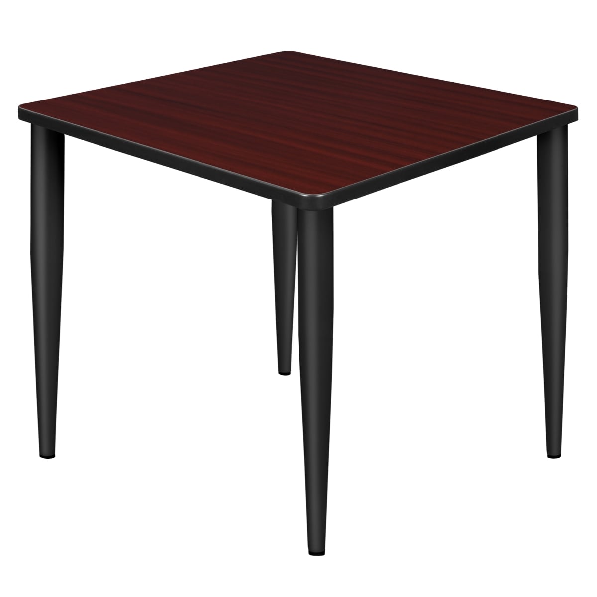 Kahlo Square Tapered Leg Table - Mahogany & Black - 30 in.