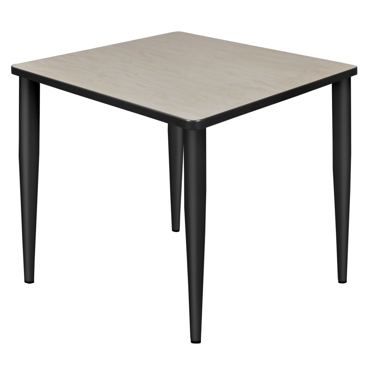 30 in. Kahlo Square Tapered Leg Table, Maple & Black