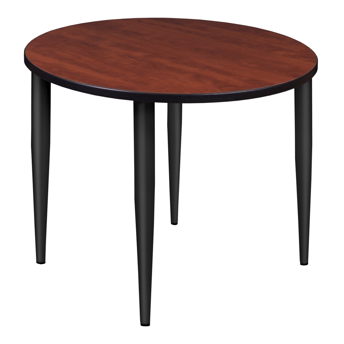 Kahlo Round Tapered Leg Table - Cherry & Black - 36 in.