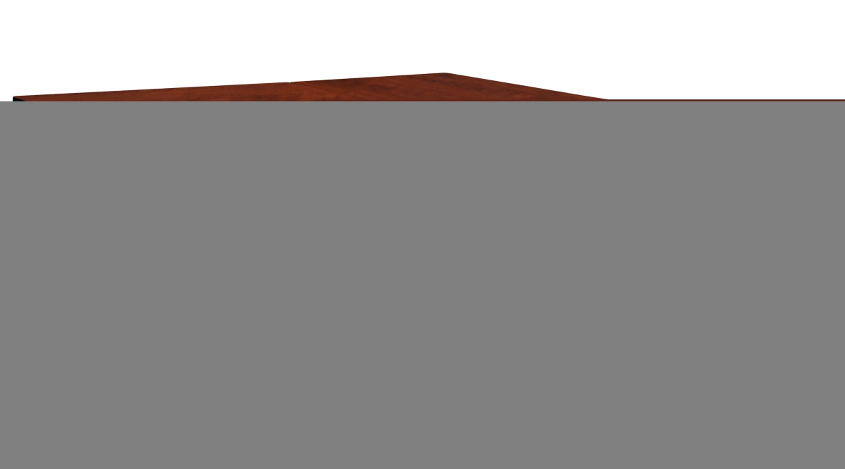 66 x 48 in. Fusion L-Desk Shell with Return - Cherry