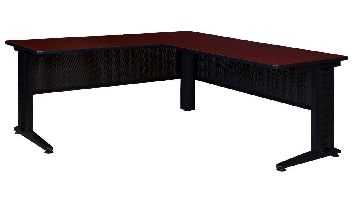 Fusion 72 in. L-Desk Shell with 42 in. Return- Mahogany