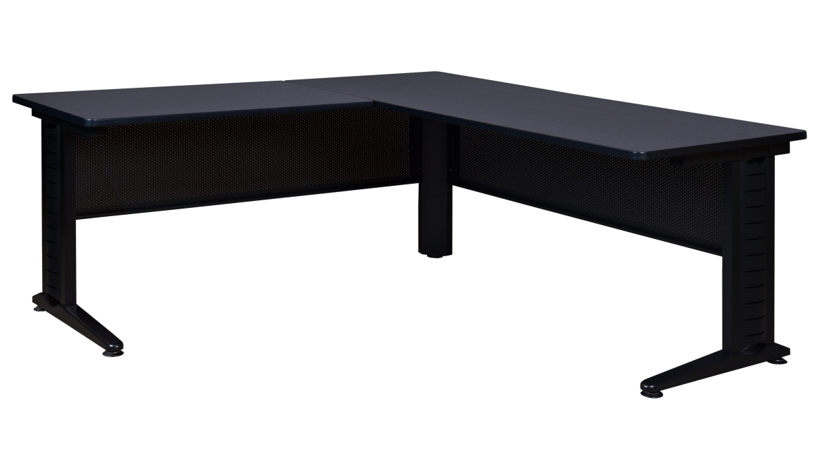 Fusion 72 in. L-Desk Shell with 48 in. Return- Grey