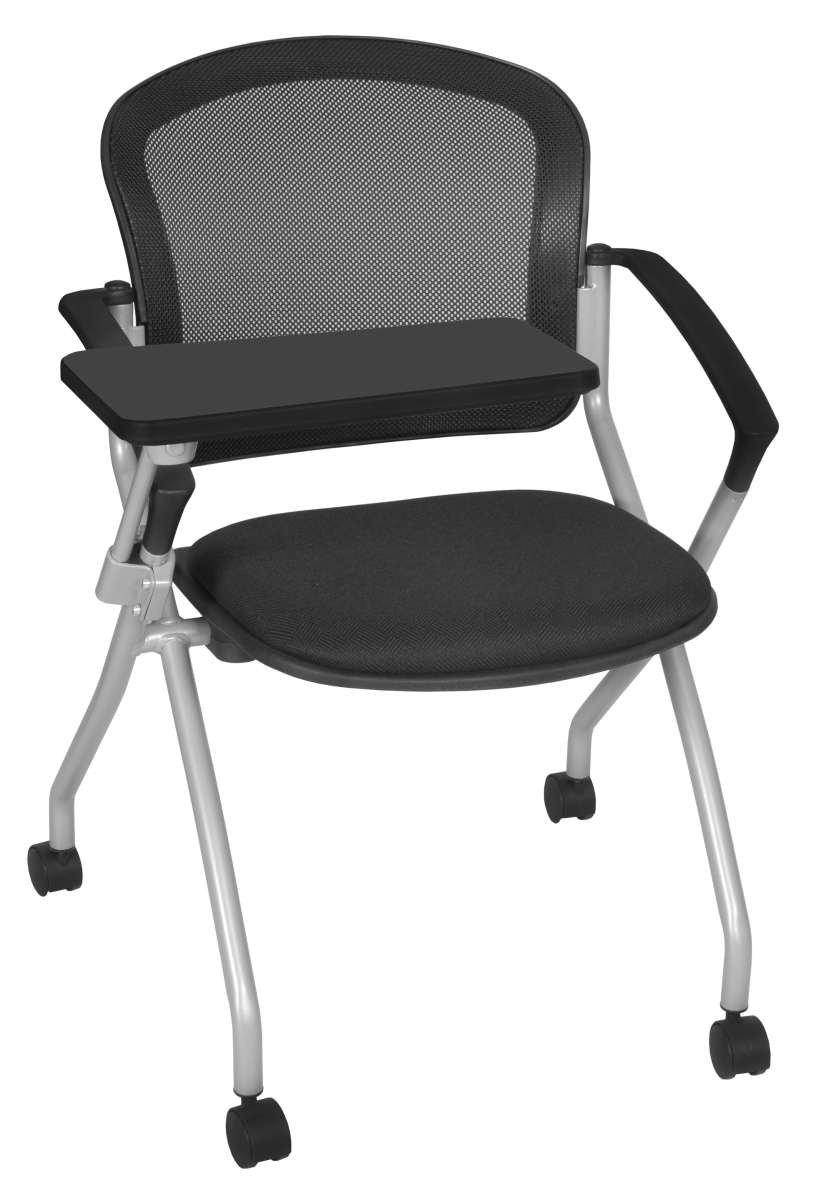 2309BKTABBK Cadence Nesting Chair with Tablet Arm, Black -  Regency