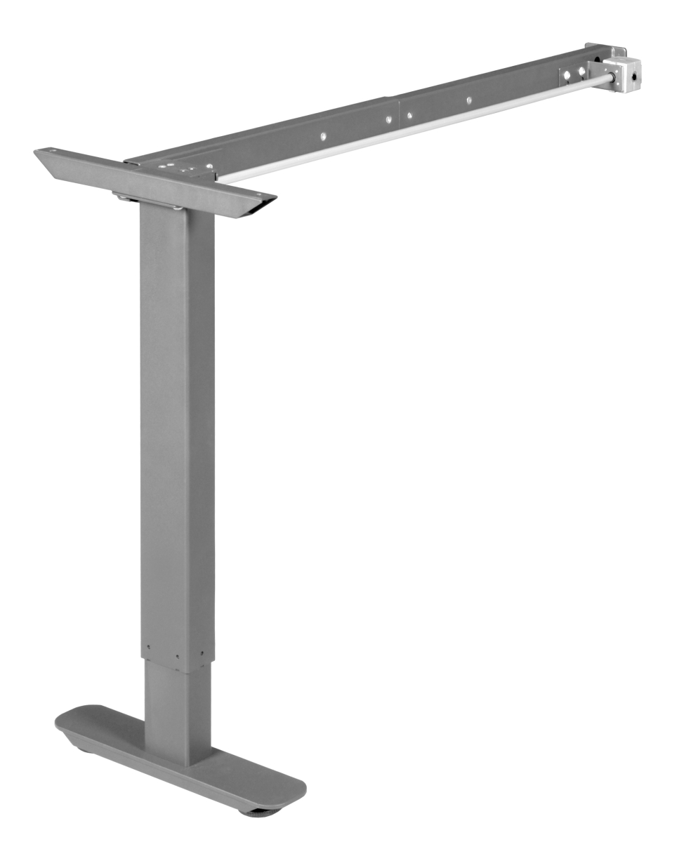 30-60 in. Esteem Height Adjustable Right Return Mobile Power Base for Table Tops, Grey