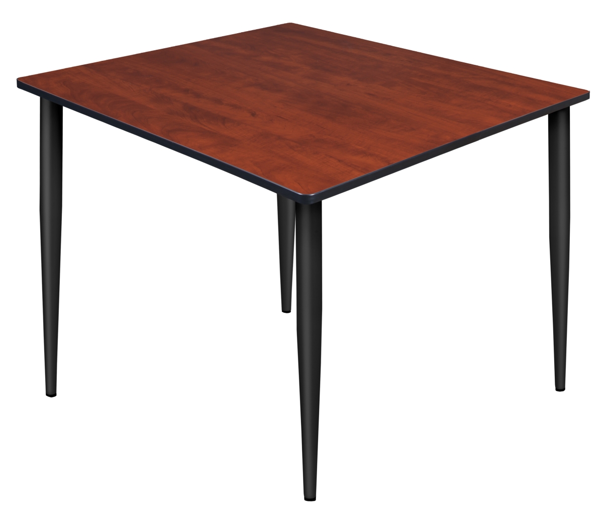 48 in. Kahlo Square Tapered Leg Table - Cherry & Black