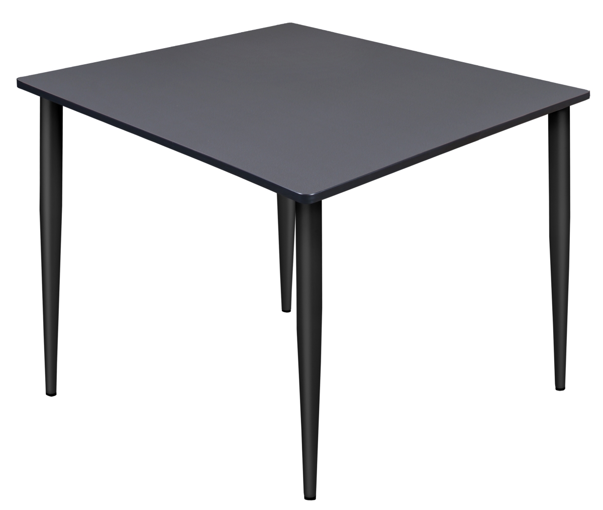 48 in. Kahlo Square Tapered Leg Table, Grey & Black