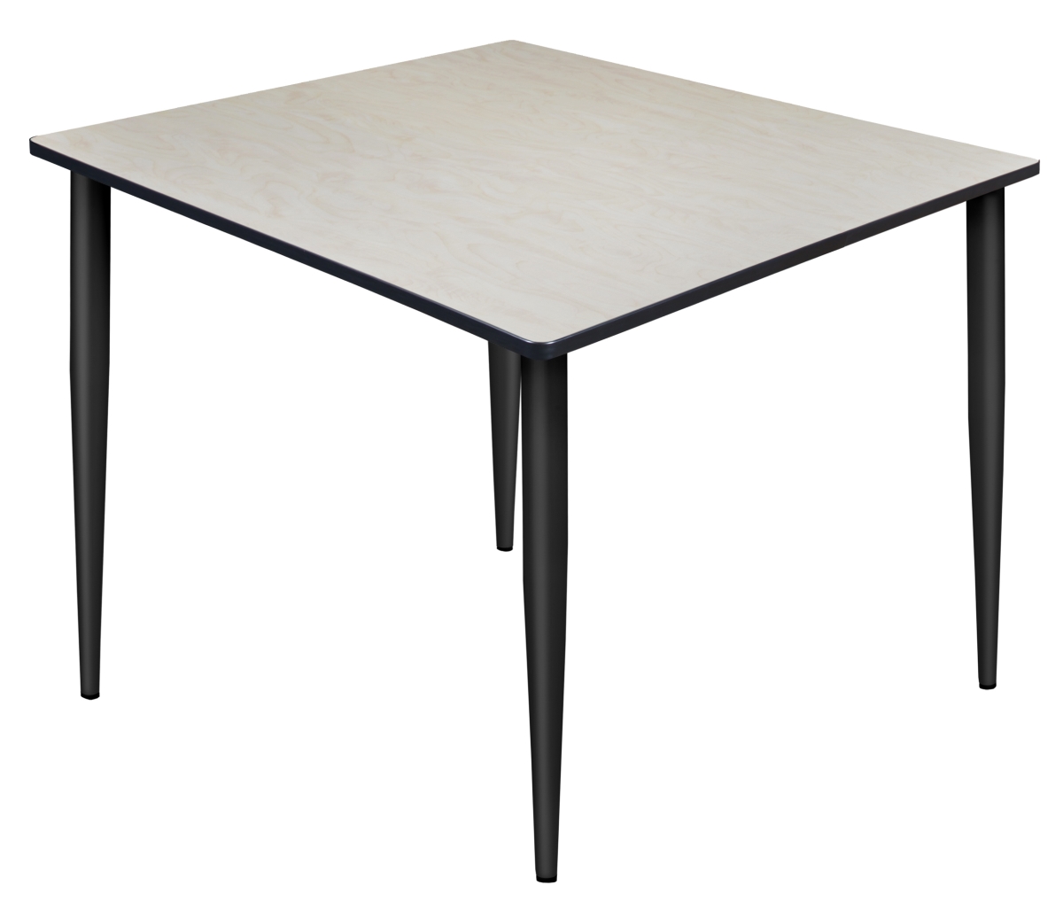 48 in. Kahlo Square Tapered Leg Table - Maple & Black