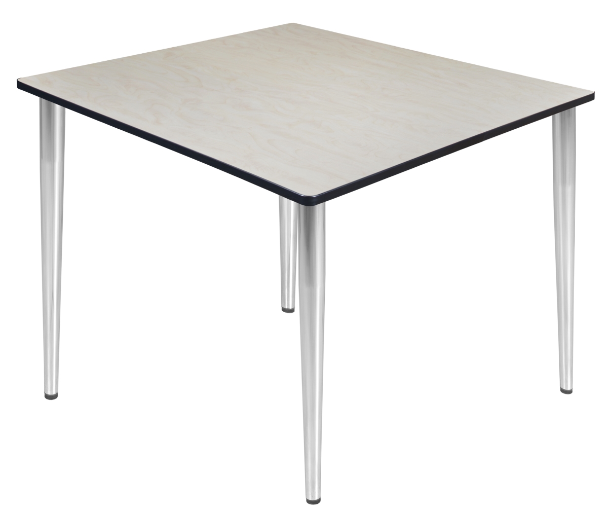 48 in. Kahlo Square Tapered Leg Table - Maple & Chrome