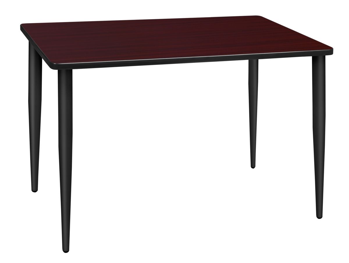 48 x 24 in. Kahlo Tapered Leg Table, Mahogany & Black
