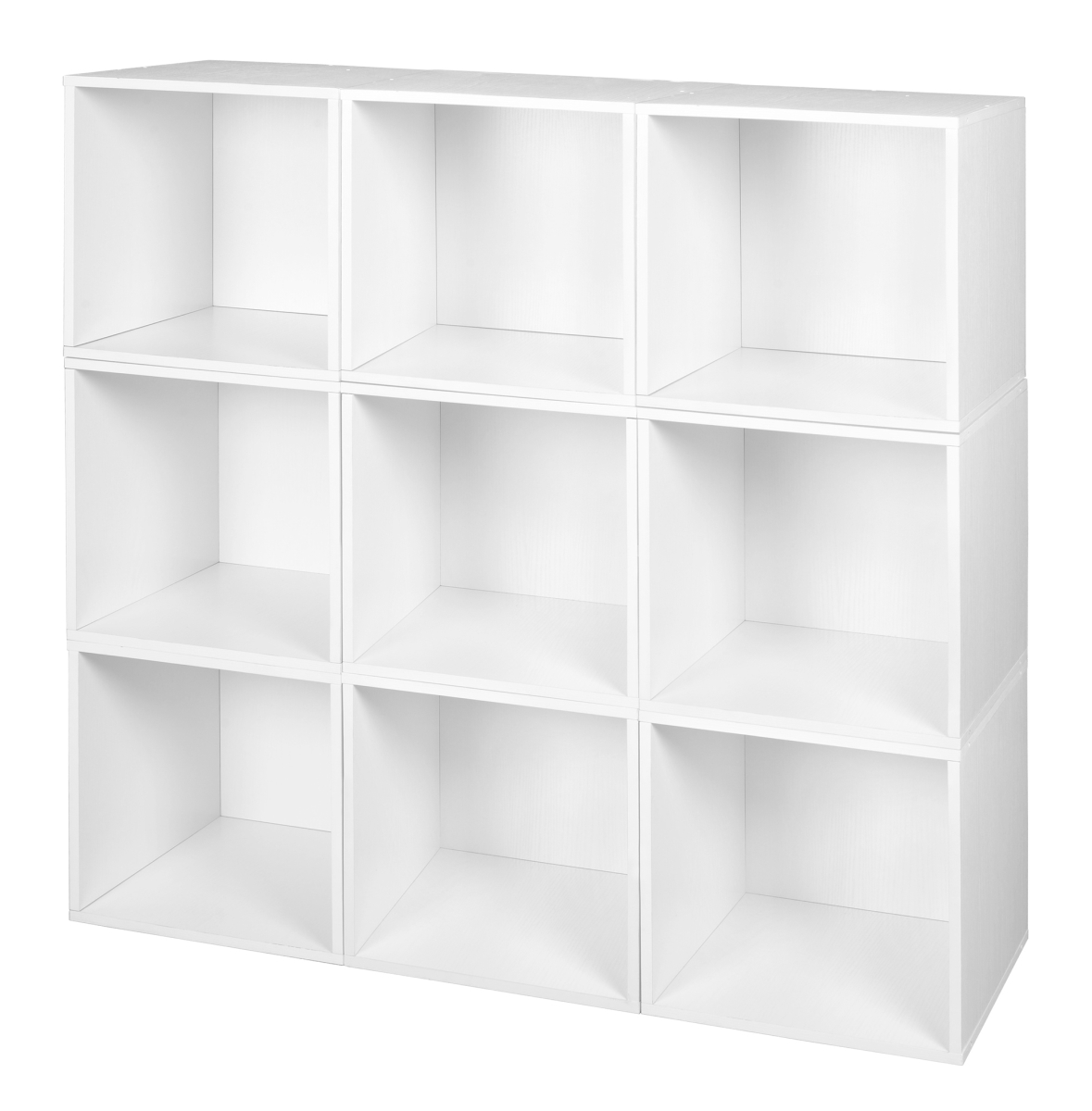 Picture of Niche PC9PKWH Cubo Storage Set with 9 Cubes&#44; White Wood Grain