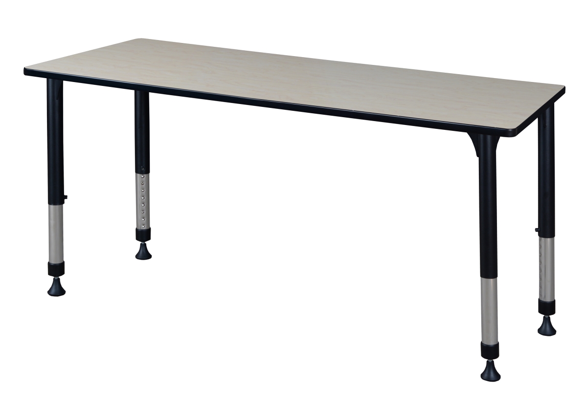 Kee Height Adjustable Classroom Table - Maple - 72 x 30 in.
