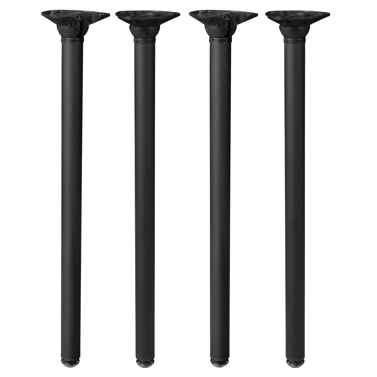 MTBF28BK Kee Post Folding Table Leg, Black - Set of 4