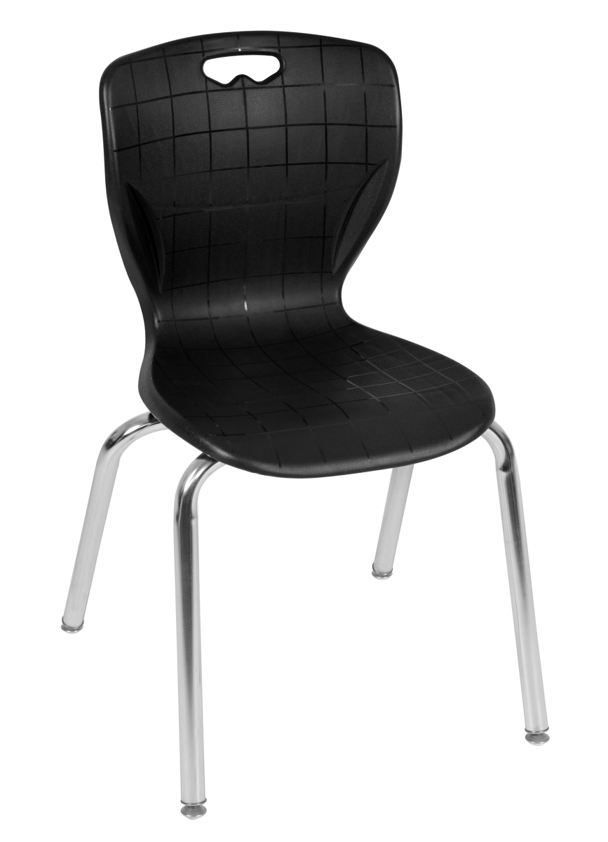 Picture of Regency 4540BK4PK Andy 18 in. Stack Chair, Black - Pack of 4