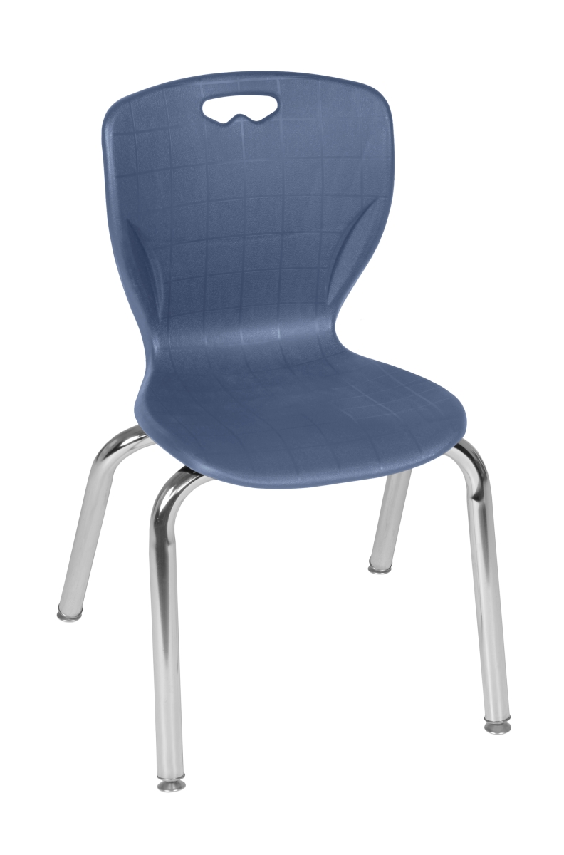Picture of Regency 4520NV8PK Andy 15 in. Stack Chair, Navy Blue - Pack of 8