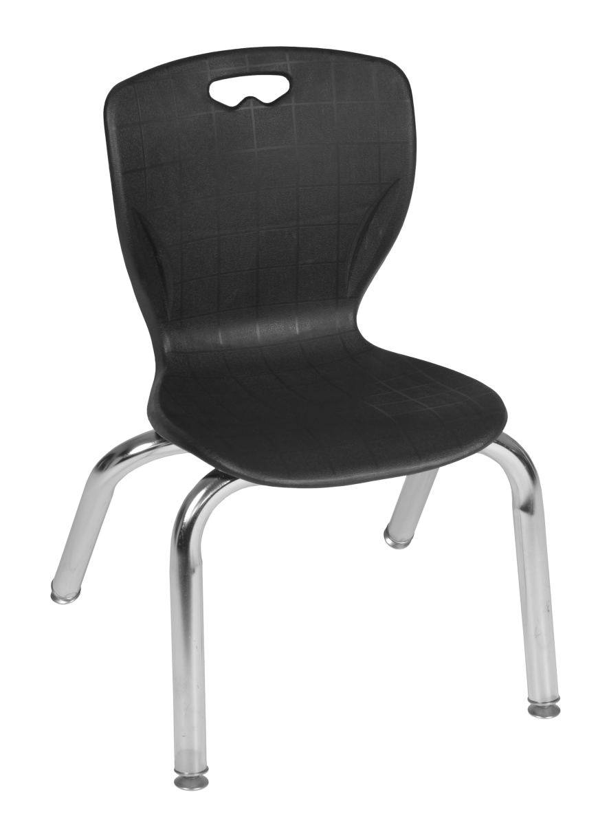 Andy 12 in. Stack Chair, Black - Pack of 20