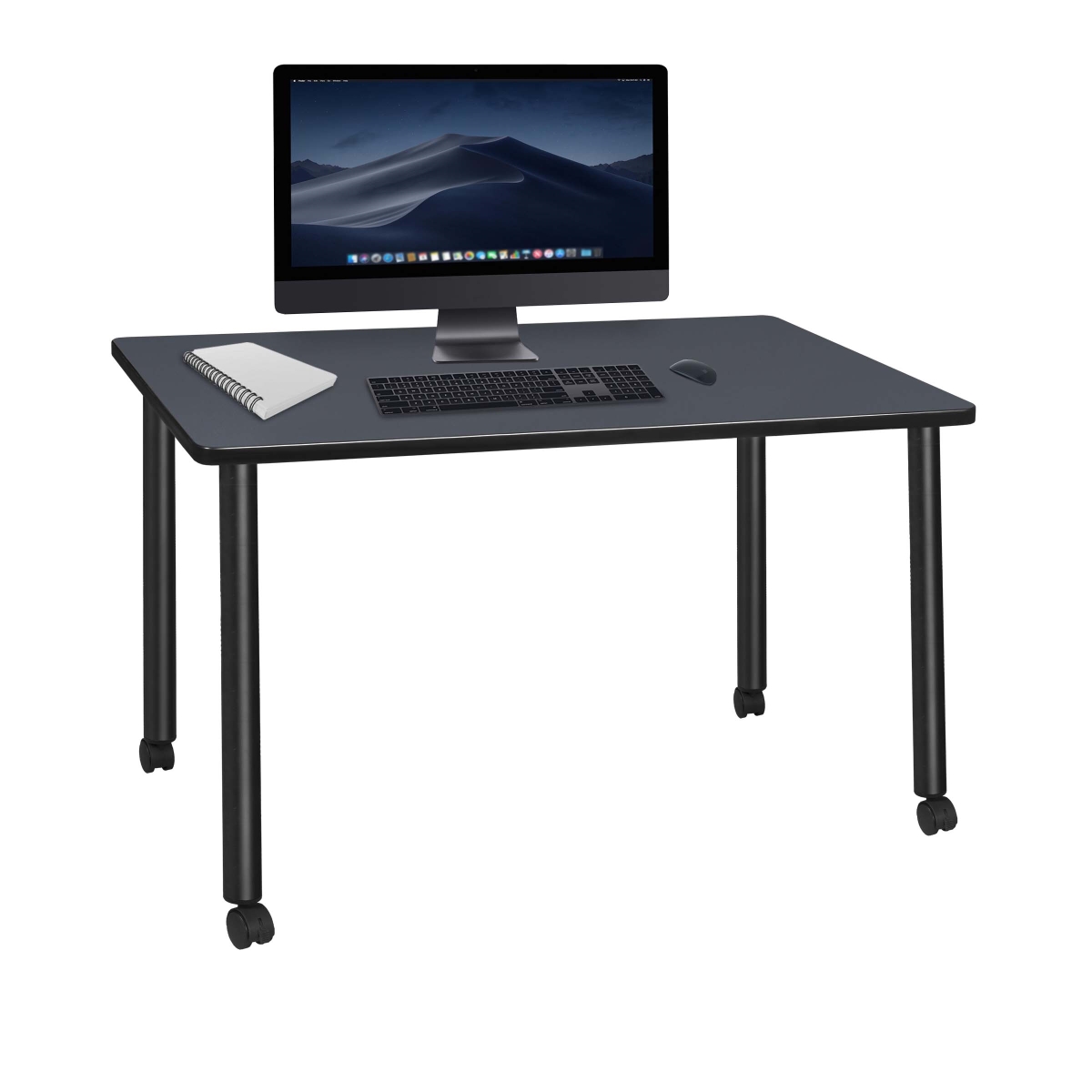 MDCL4824GYBK 48 x 24 in. Kee Mobile Desk, Grey & Black