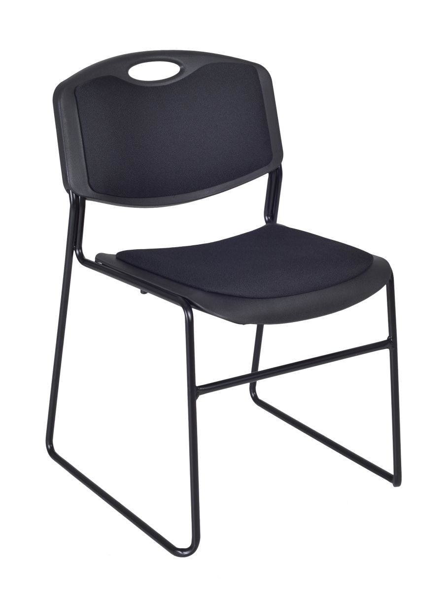 Zeng Padded Support Stack Chair, Black - Pack of 8