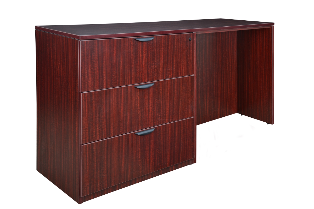 Legacy Stand Up Side to Side Lateral File & Desk, Mahogany