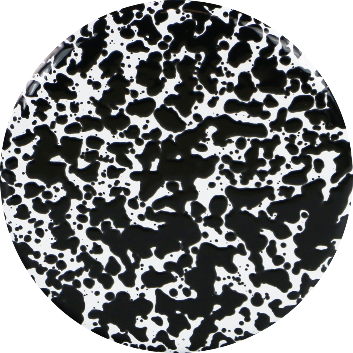 10" Enamel On Steel Burner Cover  Black Marble