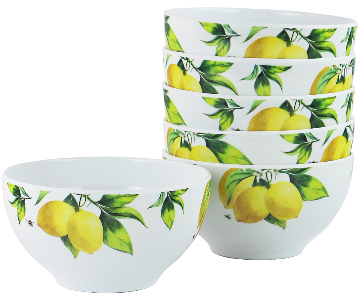 Picture of Reston Lloyd 73419 6pc Melamine Bowl Set  Fresh Lemons 