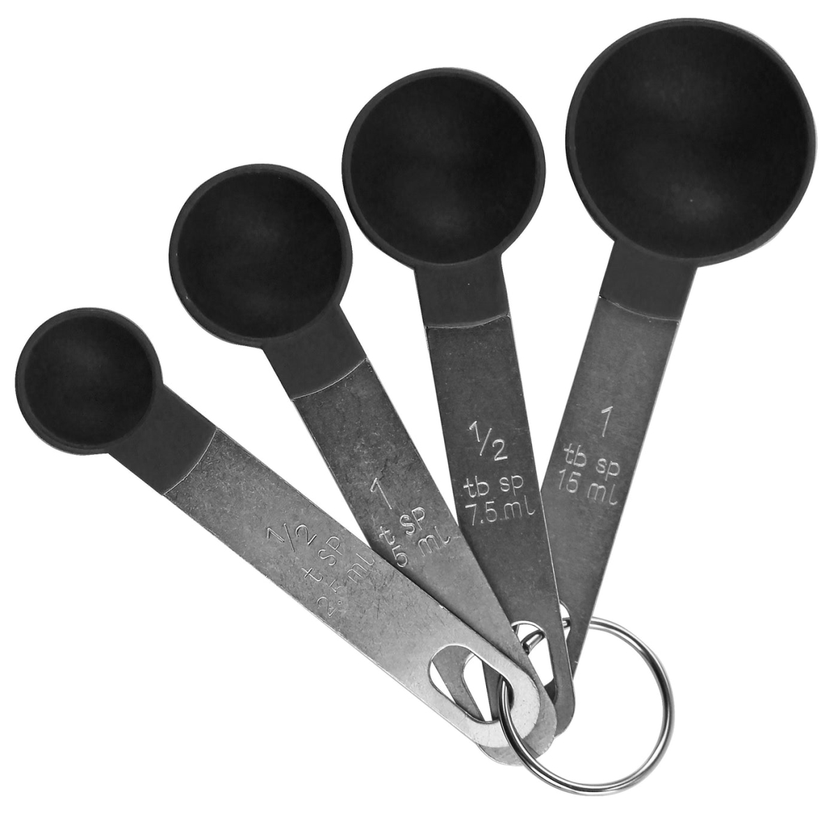 Picture of Reston Lloyd 05510 4 Piece Plastic & Stainless Steel Measuring Cup Set, Black
