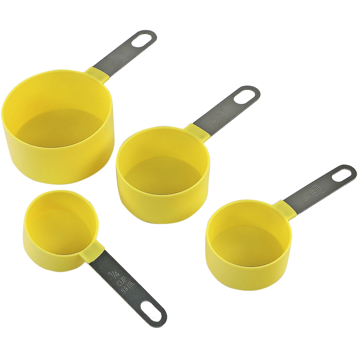 Picture of Reston Lloyd 05521 4 Piece Plastic & Stainless Steel Measuring Cup Set, Lemon