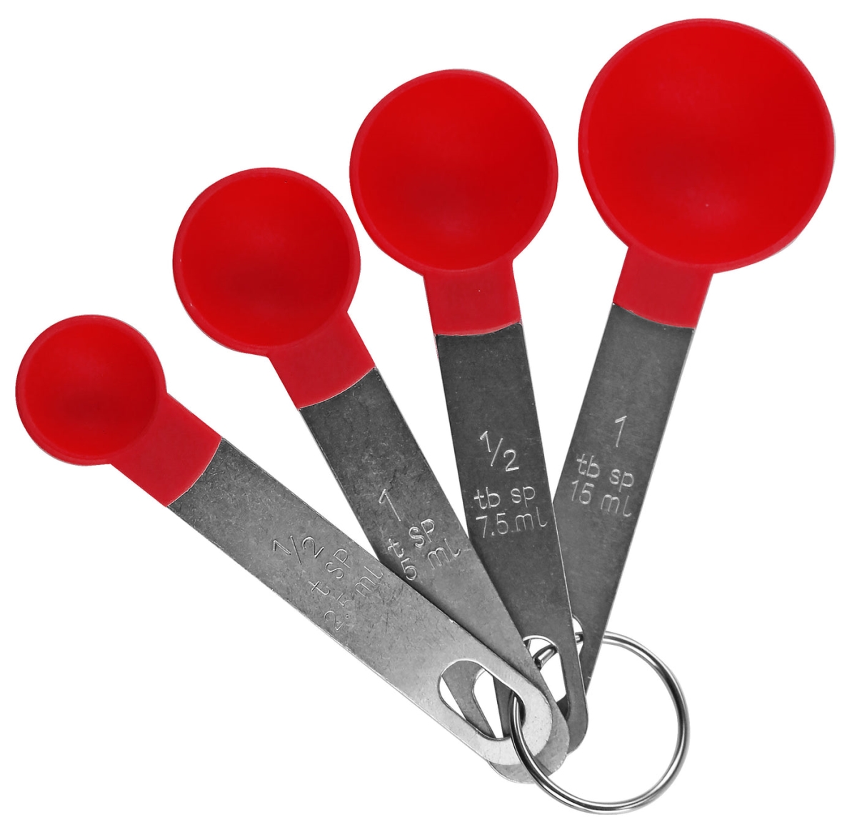 Picture of Reston Lloyd 05560 4 Piece Plastic & Stainless Steel Measuring Cup Set, Red