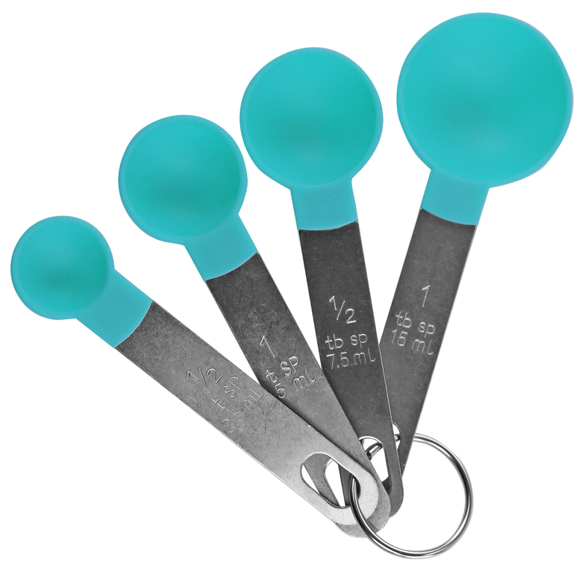 Picture of Reston Lloyd 05572 4 Piece Plastic & Stainless Steel Measuring Cup Set, Turquoise