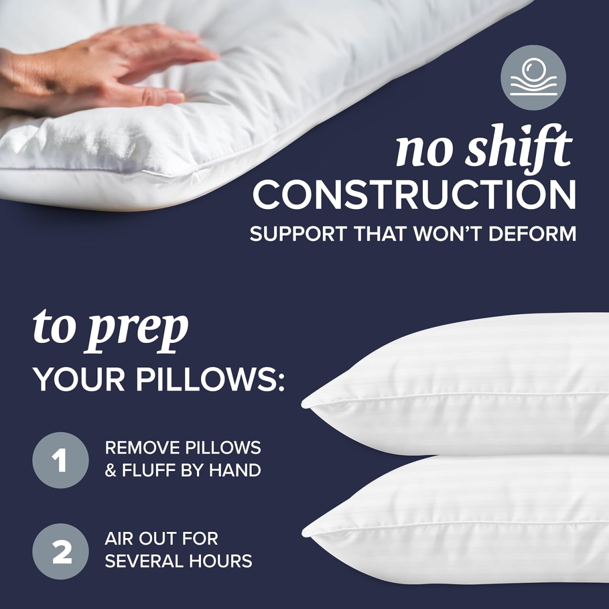 Picture of Beckham Hotel Collection FBA_BLL-GLPLW-2PK-K Beckham Hotel Collection Bed Pillows King Size Set of 2 - Down Alternative Bedding Gel Cooling Big Pillow for Back&#44; Stomach or Side Sleepers