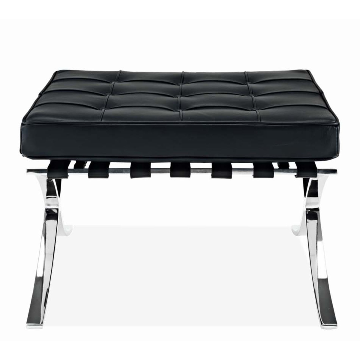 Pavilion Stool, Black Leather