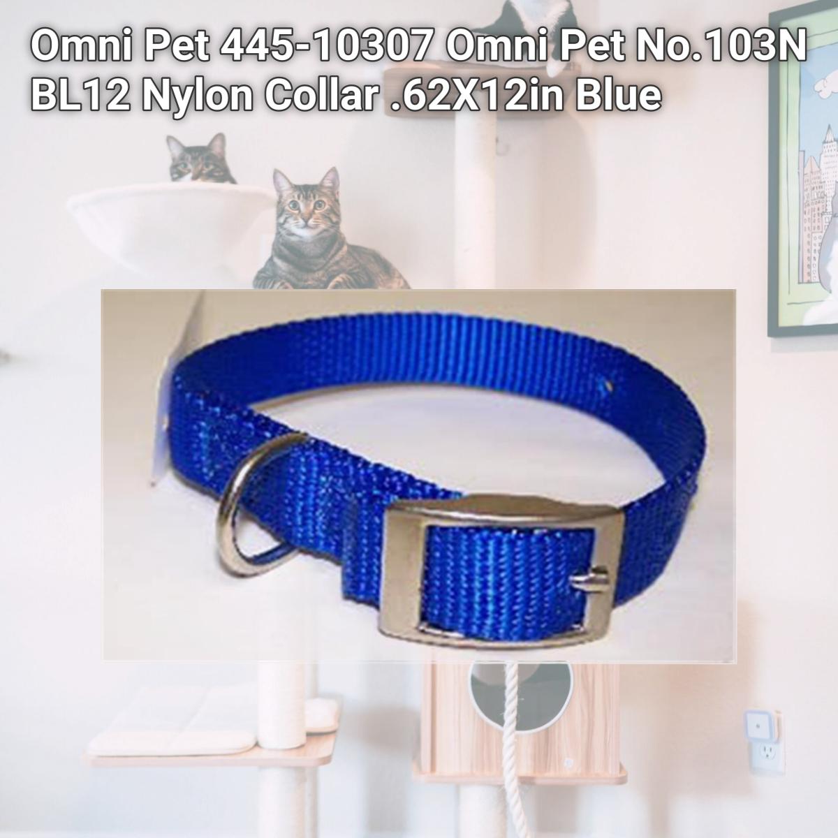 Picture of Omni Pet 445-10307 Omni Pet No.103N BL12 Nylon Collar .62X12in Blue