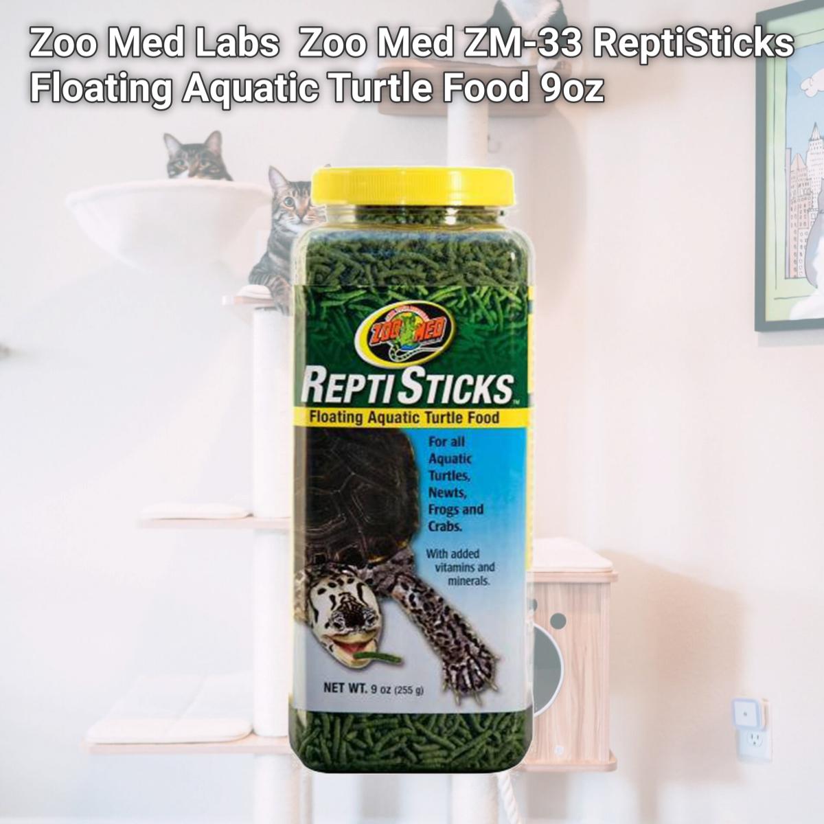 Picture of Zoo Med Labs 850-40033 Zoo Med ZM-33 ReptiSticks Floating Aquatic Turtle Food 9oz