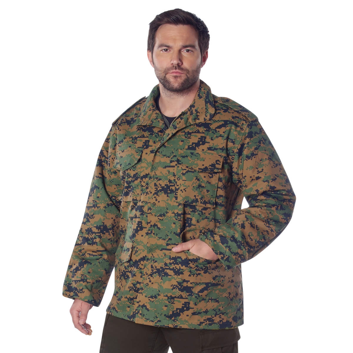 9957 Men M-65 Field Jacket, Woodland Digital Camo - Small