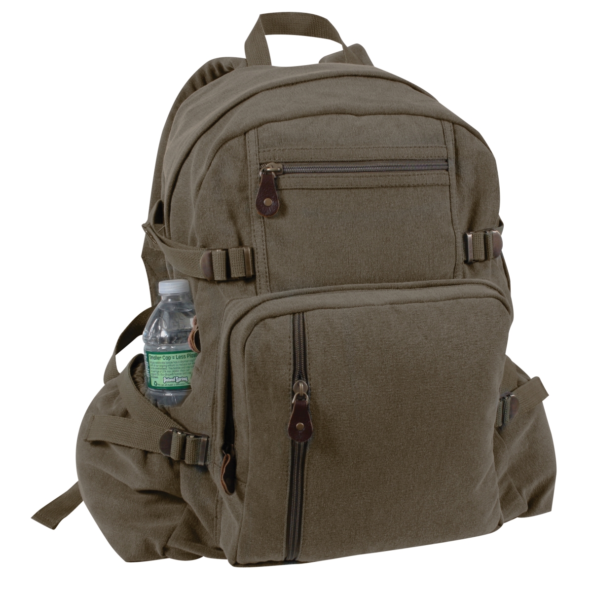 10737 Jumbo Vintage Canvas Backpack, Olive Drab