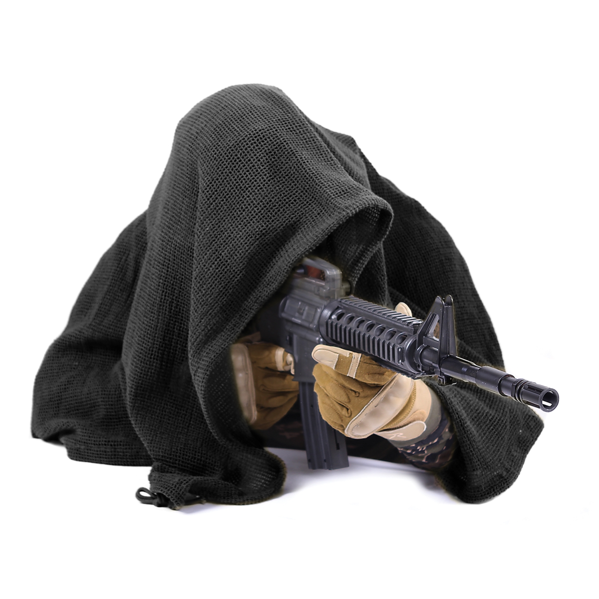 14560 36 x 46 in. Sniper Veil, Black